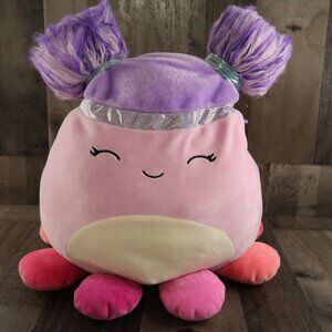 Squishmallow 16" Squishdoo Jeanne Pink Octopus Purple Pom Pom Pigtails Plush Toy